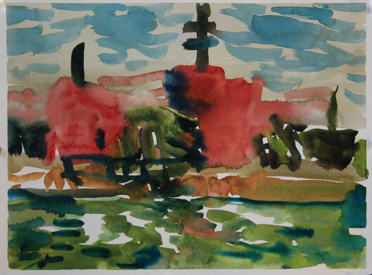 Watercolor on Paper, 9"x12"