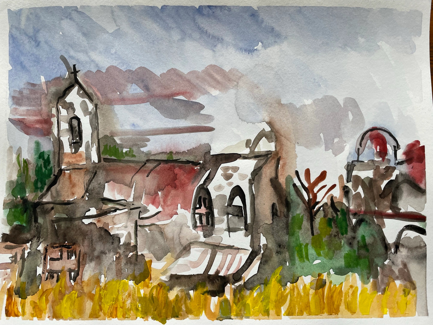 Watercolor on Paper, 9"x12"