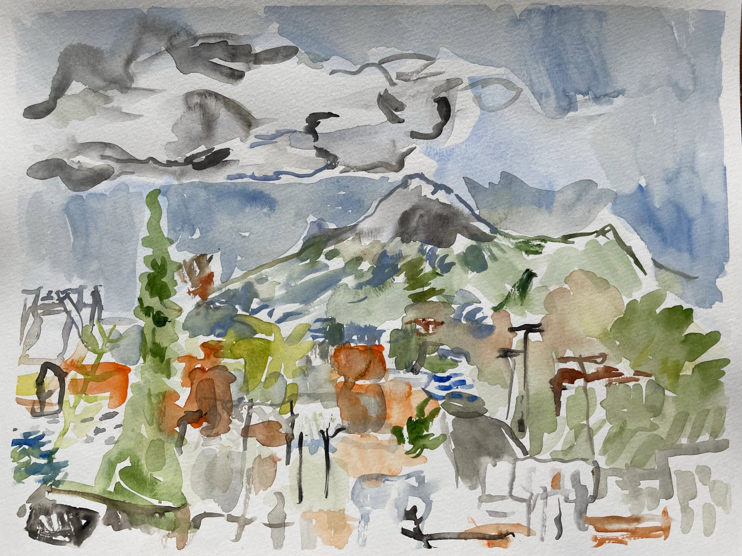 Watercolor on Paper, 9"x12"