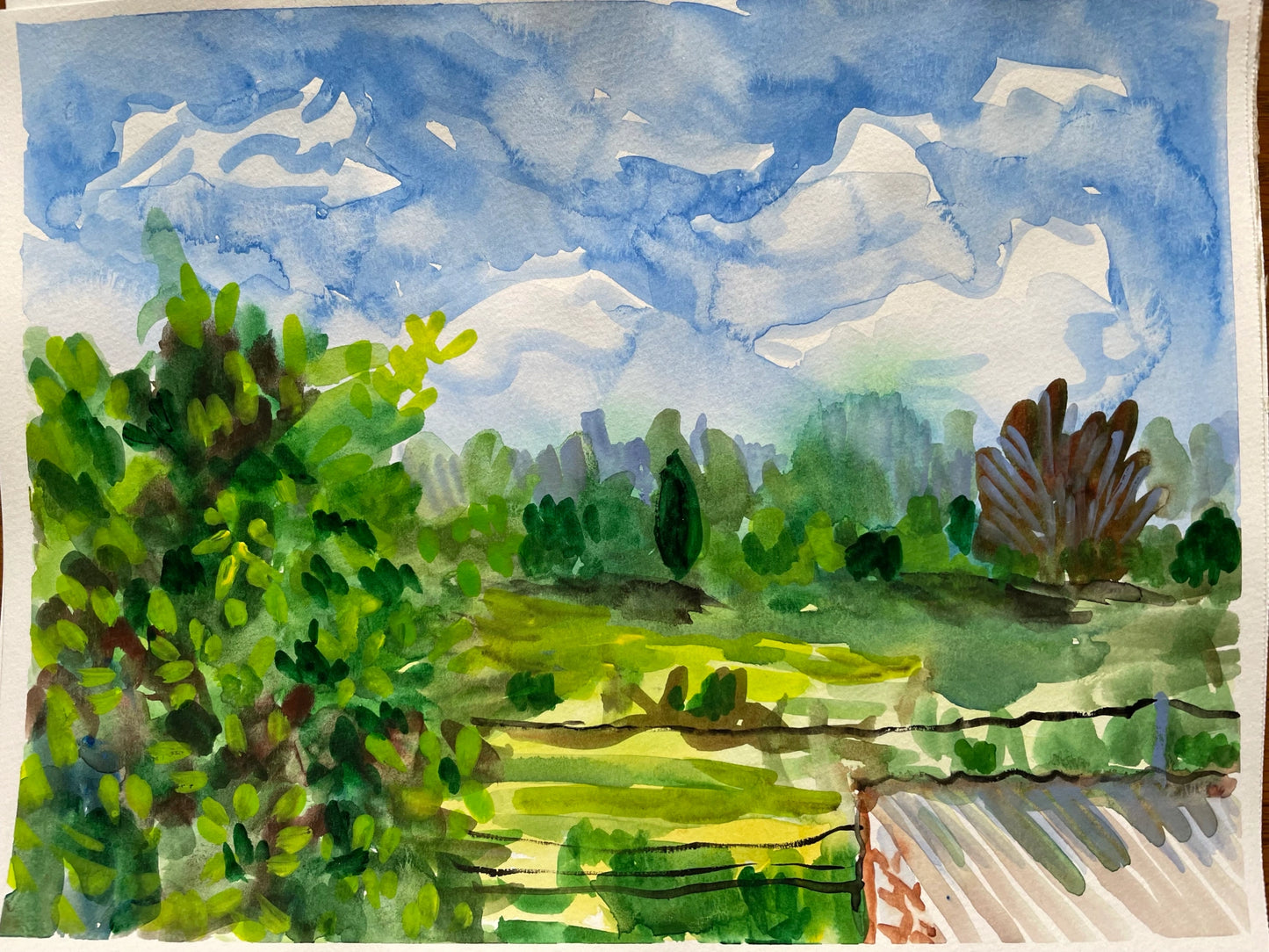 Watercolor on Paper, 9"x12"