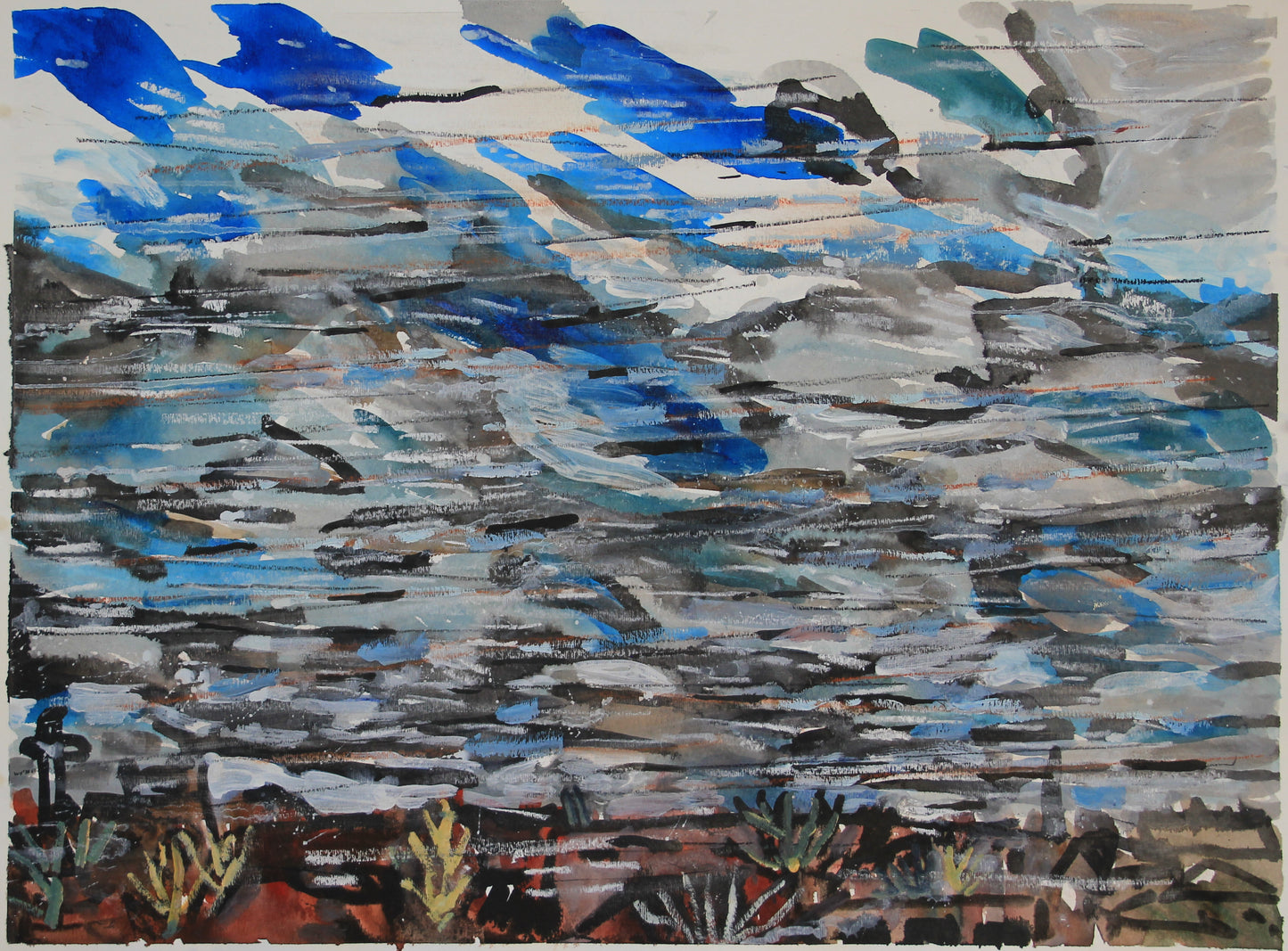 Watercolor and Pastel on paper, 18"x24"