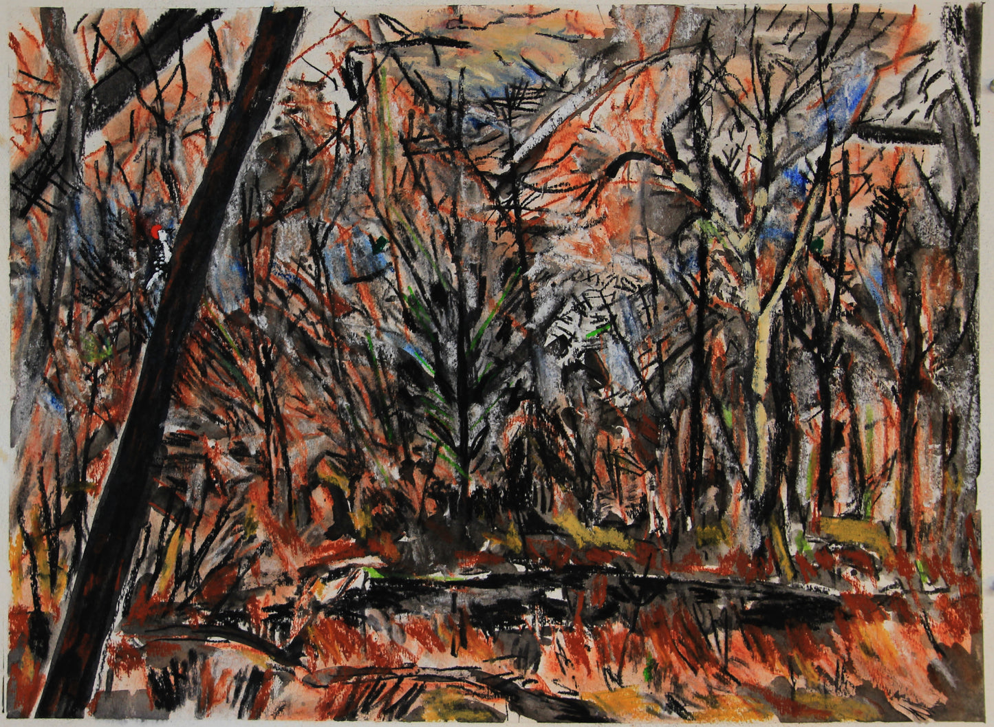 Watercolor and Pastel on paper, 18"x24"