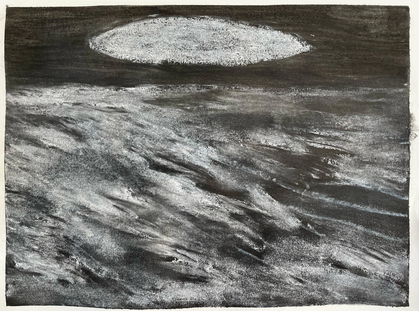 Ink, Pastel on Paper, 9"x12"