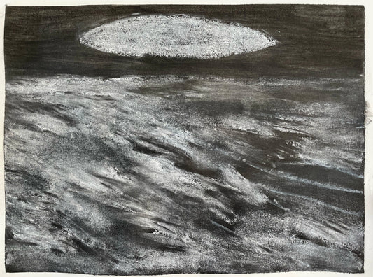 Ink, Pastel on Paper, 9"x12"