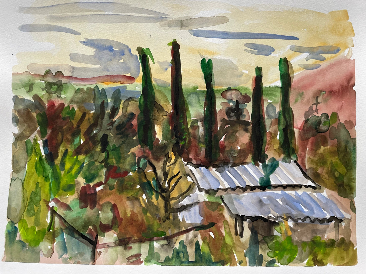 Watercolor on Paper, 9"x12"