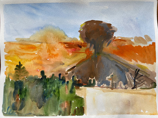 Watercolor on Paper, 9"x12"