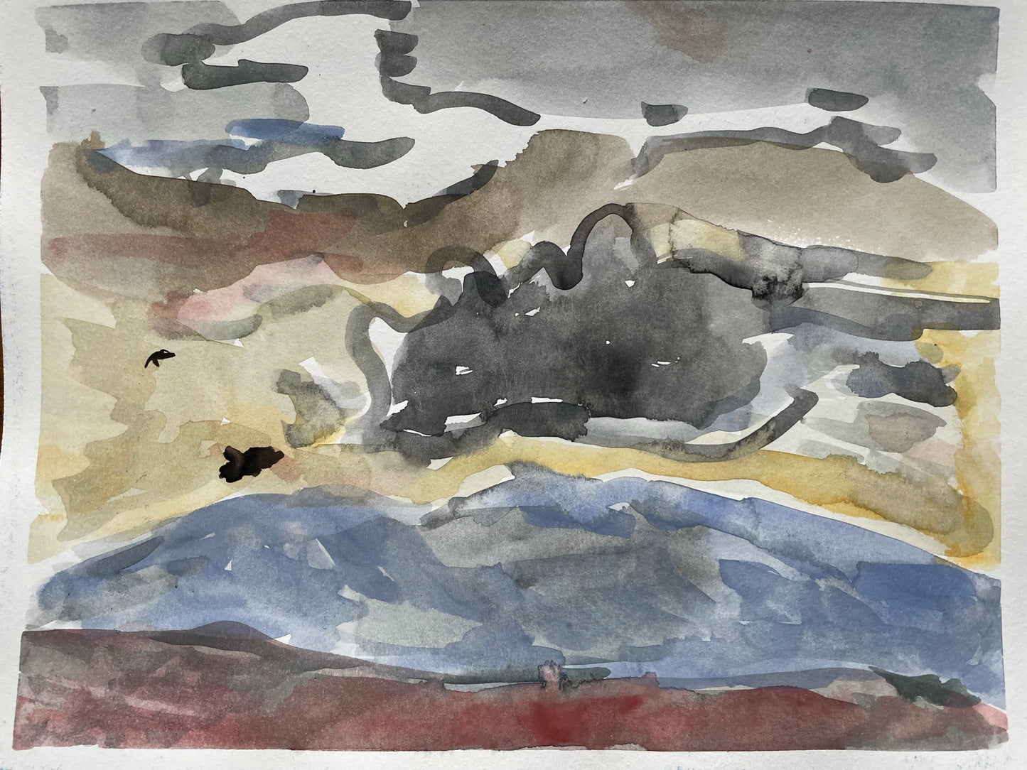 Watercolor on Paper, 9"x12"