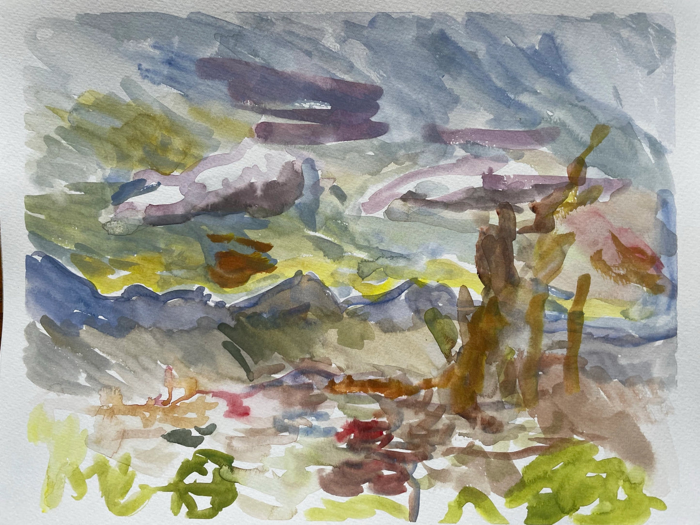 Watercolor on Paper, 9"x12"