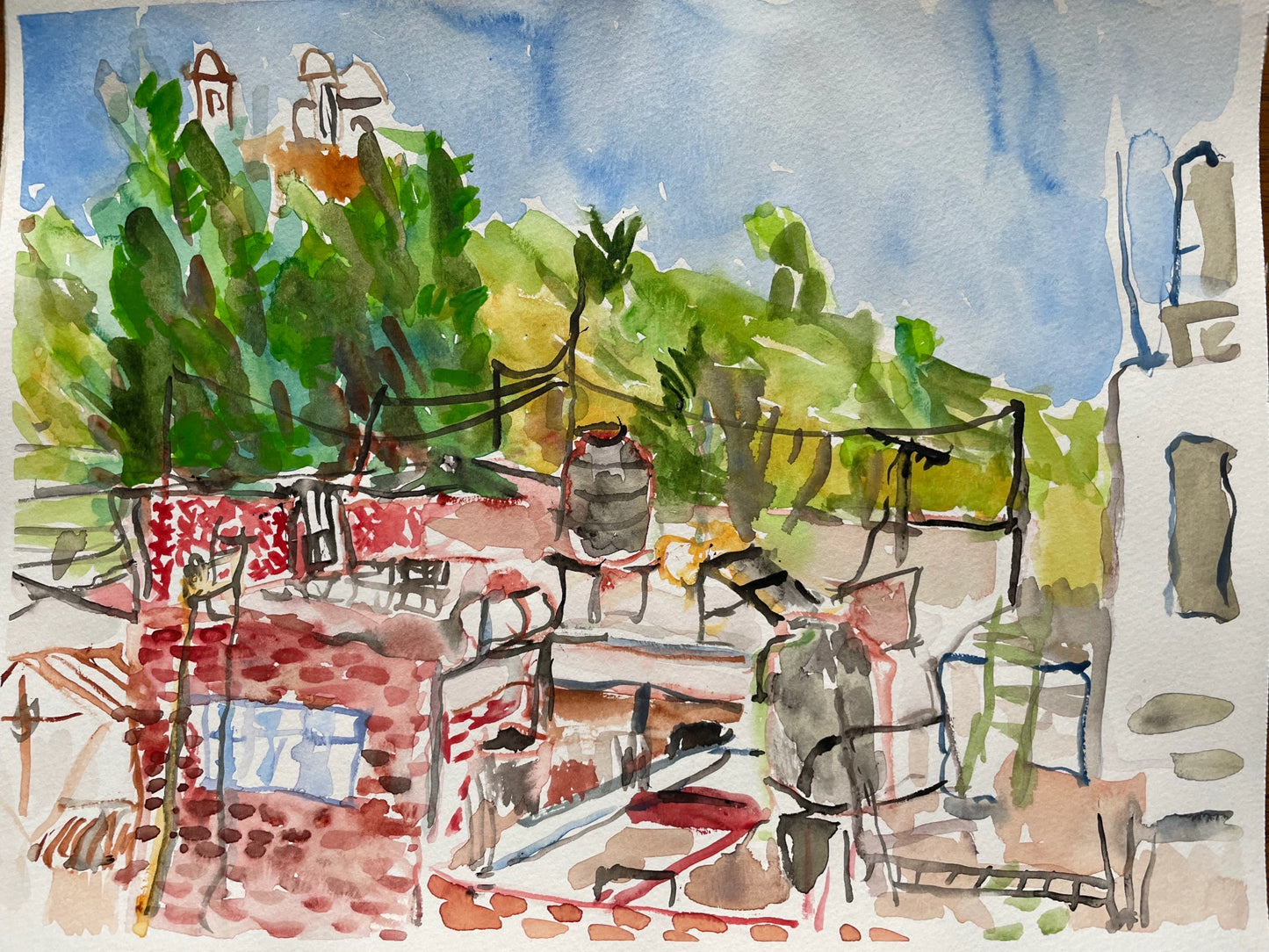 Watercolor on Paper, 9"x12"