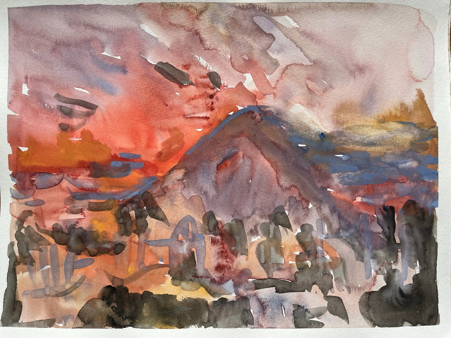 Watercolor on Paper, 9"x12"