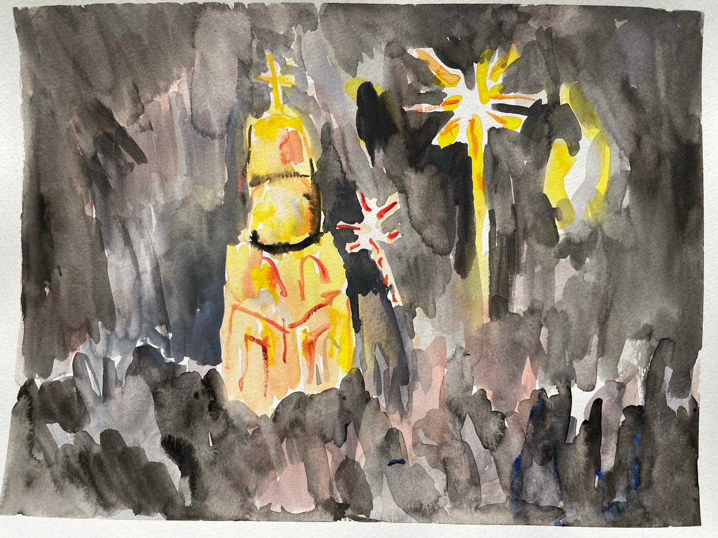 Watercolor on Paper, 9"x12"