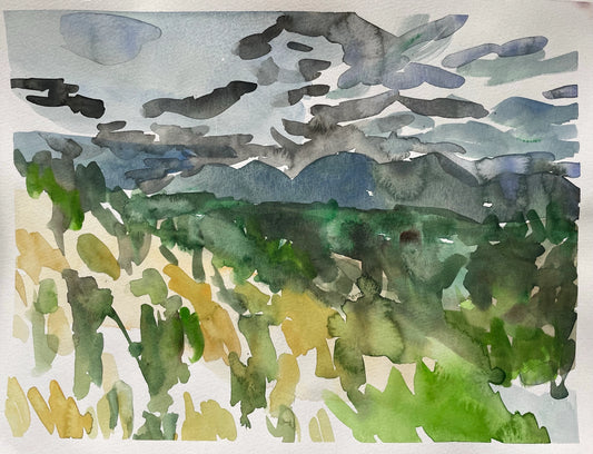 Watercolor on Paper, 9"x12"