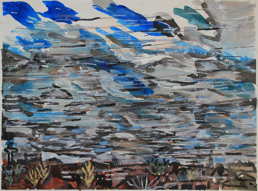 Watercolor and Pastel on paper, 18"x24"